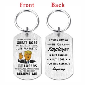 Mataly Funny Boss Gifts - Best Boss Gifts for Women Men - Great Boss Keychain - Bosses Day Gifts - Boss Birthday Gifts, Christmas - Boss Appreciation Gifts