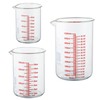 High Borosilicate Glass Measuring Cup Set-V-Shaped Spout，Includes 250ml(8OZ), 500ml(16OZ), and