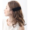 VingTAINE H-210 Velvet Ribbon Simple Office Barrette Hair Accessories, Black