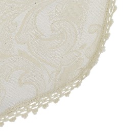 Classic Home Store Decorative Jacquard Damask Chairback Antimacassar Chair Furniture Protector (Cream)