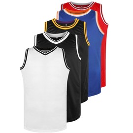 MESOSPERO Blank Basketball Jersey 90S Hip Hop Clothing for Party,Mens Plain Mesh Athletic Practice Sports Shirts S-3XL (3X-Large, Blank-White)