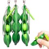 Fidget Toy Bean,3 Pack Squeeze Soybean Keychain Kids and Adluts