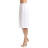 Camille White 24'' Half Length Cling Resistant Under Skirt Slip