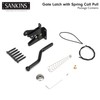 SANKINS Self-Locking Gate Latch with Spring Cable Pull for Wooden
