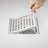 Bmvlffs 6 Inch Square Shower Drain Brushed Nickel, Shower Floor