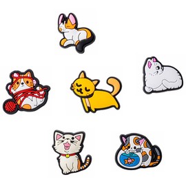 Bietroniba Cat Shoe Charms Set - Adorable Cat Designs for Girls Women's Shoe Accessories