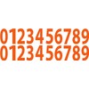 Orange Vinyl Numbers Stickers 0-9 (2 of Each Number, 20