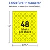 Avery Printable Round Labels with Sure Feed Technology, 1" Diameter,