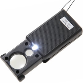 Phoenix Portable Magnifier for Precision Work (30x & 60x), 2 Types of Lenses, LED Light, Black Light, Strap Included, Magnifier Magnifier