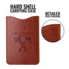 MANEJACK Wooden Beard Comb & Case, Dual Action Fine &