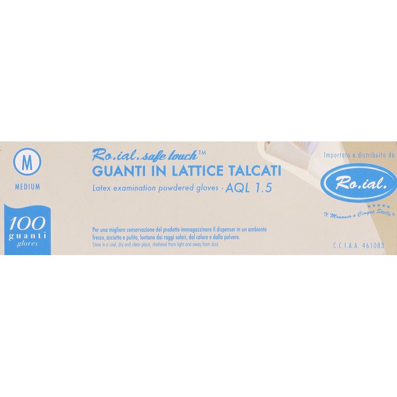 Roial Disposable Latex Gloves with Powder – 100 Gloves