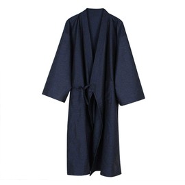 Ibluelover Men's Loose Kimono Robe Cotton Sleepwear Yukata Long Sleeve Bathrobe Nightgown Khan Steamed Clothing Pajamas