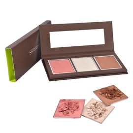 Double S Beauty – The Ultimate Face Palette für Damen, Bronzer, Highlighter und Rouge, Make-up-Highlighter, Bronzer, kompakte Make-up-Palette