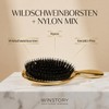 WinStory Extensions Hair Brush Gold for Bondings, Wefts and Clip-Ins
