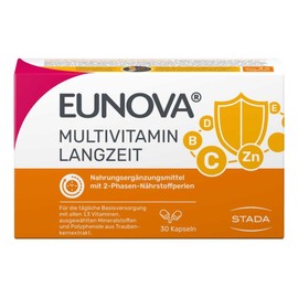 EUNOVA Long-term Dietary Supplement with All 13 Vitamins with Important Minerals and Carotenoids 1 x 60 Capsules