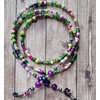 Glasses Chain - Beaded Spectacle Cord - Purple Pink Green