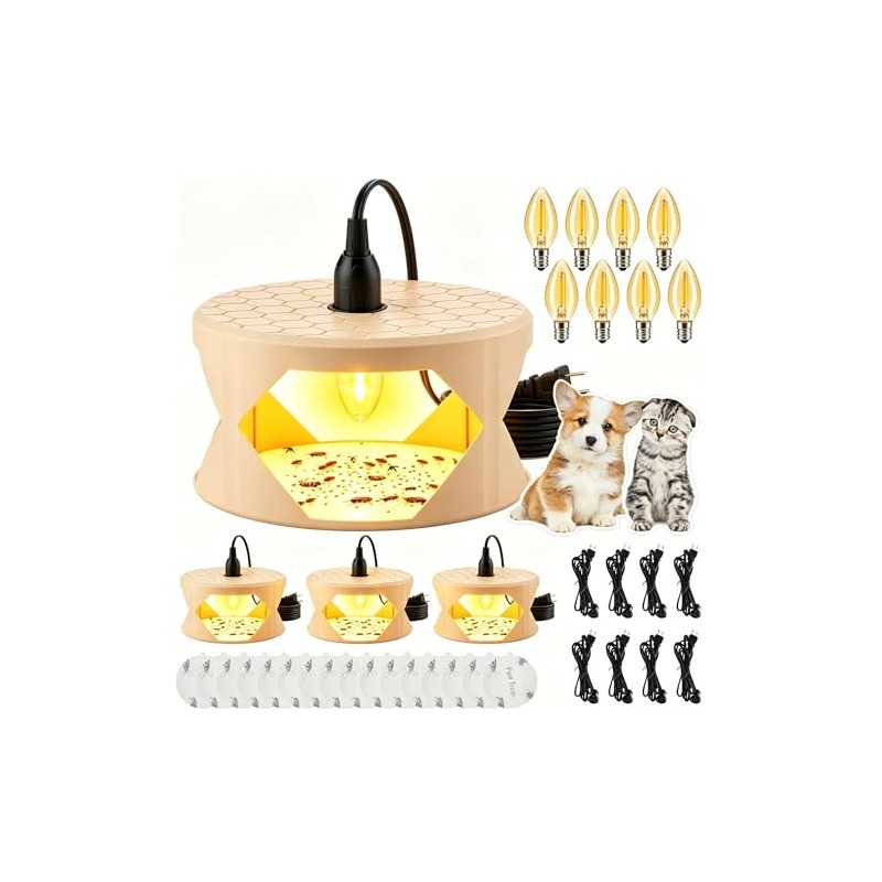 2026 Flea Traps for Inside Your Home 4Pack Flea Light