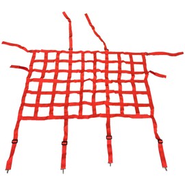 Motipudy Car Front Rear Partition Barrier Net Replacement for Wrangler JK JL Unlimited 2007-2023 Gladiator JT Truck 2 Door 4 Door Pet Safe Drive (Red)