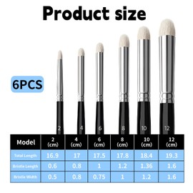 Miniature Painting Drybrush Set,6 Size Masterclass Dry Brush Miniature Painting Set, Model Paint Brushes for Warhammer 40k, Citadel, DND Miniatures