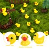 Partideal 100pcs Mini Resin Ducks, Vivid Shape Tiny Ducks, Cute