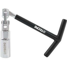 TECPO Spark Plug Wrench Set with T-Handle, 240° Swivel, for Hard to Reach Areas, Socket Spanner Inserts 16, 18, 21 mm, Spark Plug Socket Wrench, Spark Plug Remover, Spark Plug Change