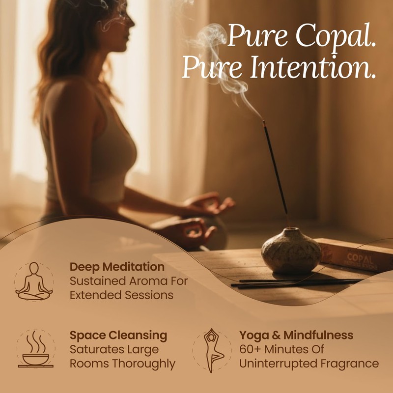 Premium White Copal Incense Sticks - 100% Pure Mayan Resin,