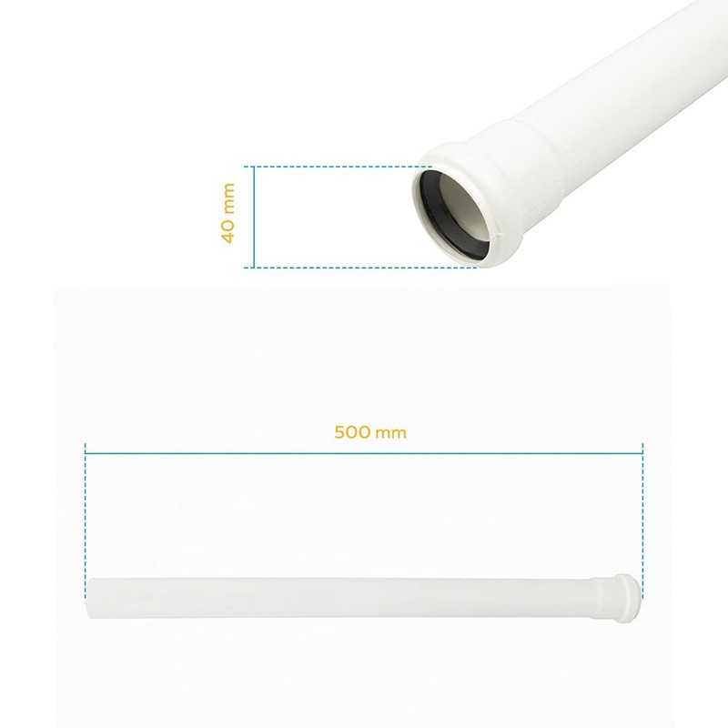 HT Pipe Waste Water Pipe with Sleeve Diameter 40 mm