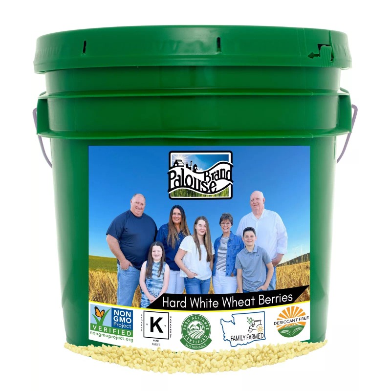 Palouse Brand Hard White Wheat Berries 25 lb Bucket