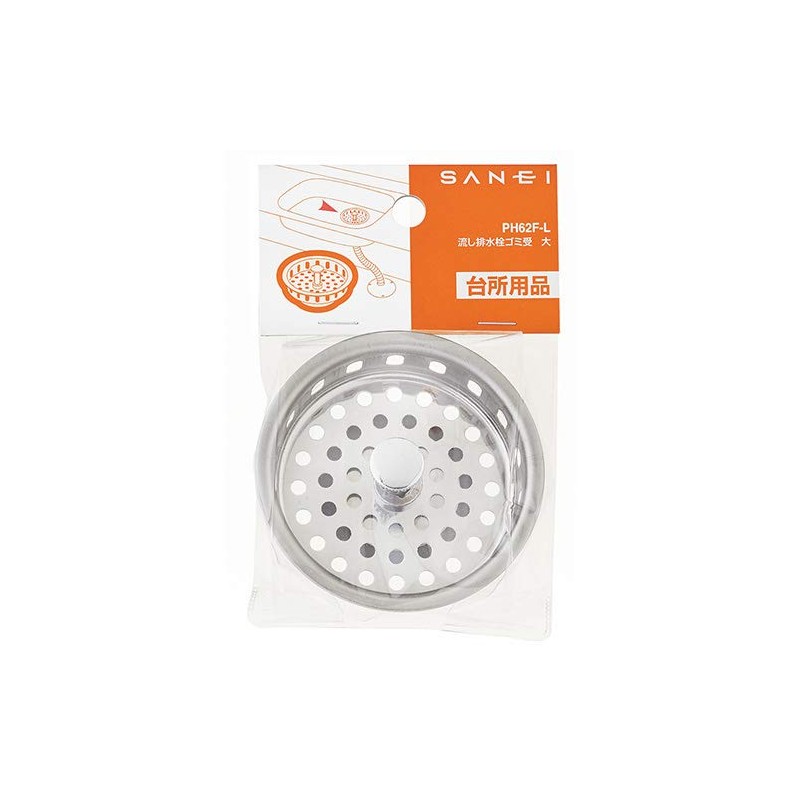 SANEI PH62F-L Sink Drain Stopper with Water Stop Function, Diameter