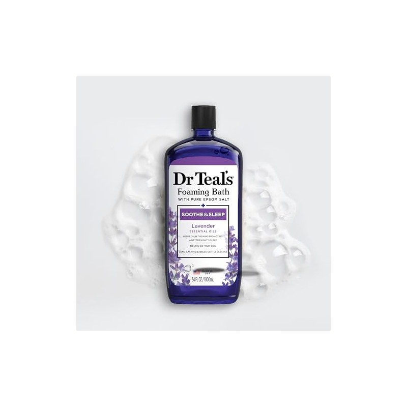 Dr Teal's Foaming Bath with Pure Epsom Salt, Soothe &
