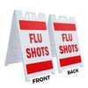 A-Frame Sidewalk Flu Shots 24" x 36" Double Sided A-Frame