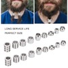 Viking Beard Beard Beads, 18 Pieces, Stainless Steel Hair Tube