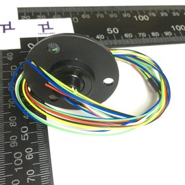 Taidacent Hollow Slip Signal Power Continued 2/4/6/12 Road Collector Ring Conductive Electric Motor Slip Ring Rotating Connector (5mm Inner 22mm Outer 6 Wire 2A)
