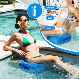 Inlisy Hot Tub Booster Seat 15" x 12" x 5" for Walk in Tub, 3D Air Mesh SPA Bathtub Cushion with Weighted Bead for Quick Sink, Non-Slip Bottom Shower Cushion