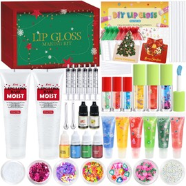 ZQBQC Lip Gloss Making Kit- Fun Lip Gloss Kit to Make Your Own Lipgloss for Girls, Women, Teens, Beginner, Moisturizing Lipgloss Supplies Set, DIY Lipstick Set Gift for Girls Women, Daughters