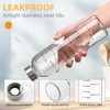 Olivego Glass Water Bottles with Lids 25 oz, Clear Glass