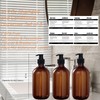 Abriclo 480ml Refillable Shampoo and Conditioner Bottles, Shampoo and Conditioner