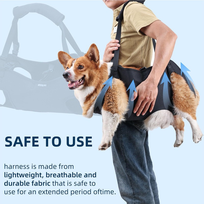 Dog Lifting Harness,Full Coverage One-Shoulder Handheld Dog Support Mobile Carrier