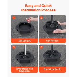 4-Pack RV Leveling Pads Each 5000 Lbs Capacity Large Surface Area Trailer Jack Stabilizer Padding Essential Exterior AccessoryApplicable Metal Foot Size: 10 inch Round Metal Foot (No Jack Feet)