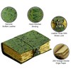 Vintage Journal Beautiful Garden Flower Embossed Leather-Antique Handmade Deckle Edge