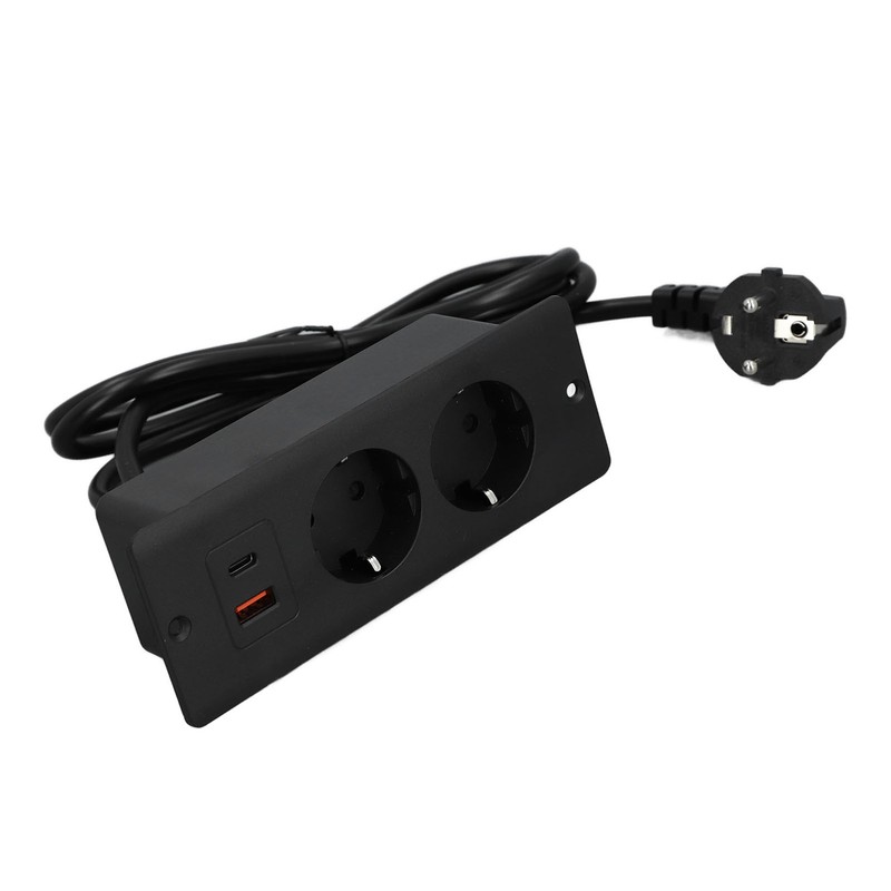 Recessed Socket 2 Outlets with PD20W USB C USB A