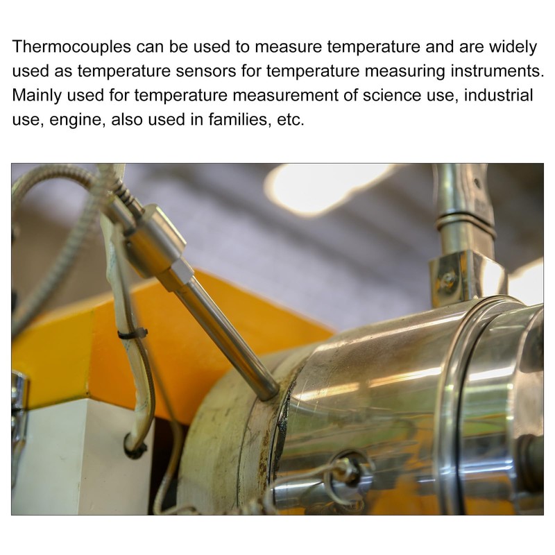 QUARKZMAN Thermocouple Temperature Sensor M6 Screw 2000 mm L Temperature