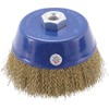 BGS 3988 Brass Coated Wire Cup Brush, Gold/Blue, 125 mm