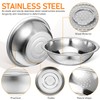 iplusmile Stainless Steel Drain Basket 10 Inch Colander Bowl Combo