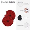 Red Spider Web Car Cup Holder Coasters 2 Pack Universal