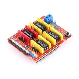 Akozon CNC Shield Expansion Board +4Pcs A4988 Stepper Motor Driver with Heatsink for Engraver 3D Printer for Kits