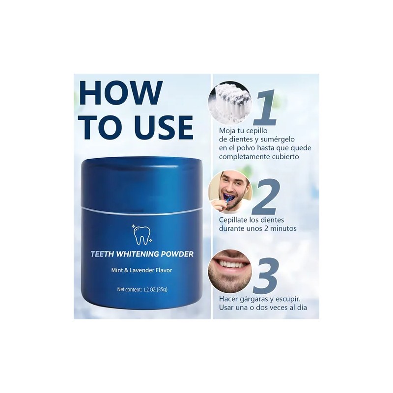 Polvo Mineral Para La Restauración De Dientes 35g