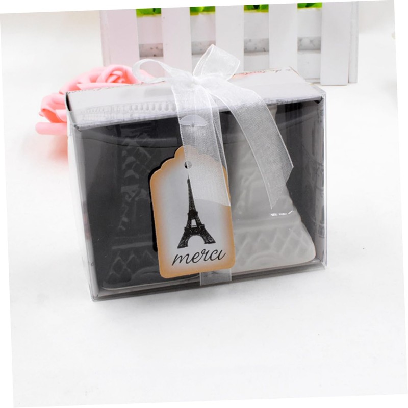 Mikinona Ceramic Seasoning Bottles Eiffel Tower 2-Piece Salt Pepper Unique