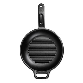 Lodge BOLD 10 Inch Seasoned Cast Iron Grill Pan; Design-Forward Cookware