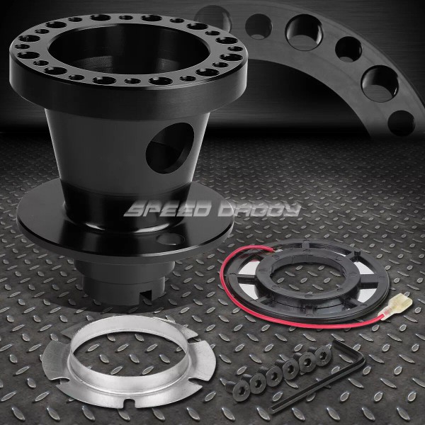 Speed Daddy FOR 92-95 CIVIC EG/INTEGRA DC2 BLACK ALUMINUM STEERING